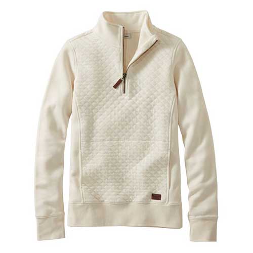 L.L. Bean Women's Quilted Quarter-Zip Pullover