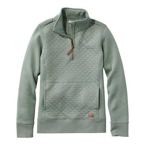 L.L. Bean Women's Quilted Quarter-Zip Pullover