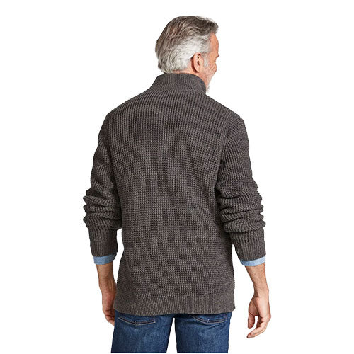 L.L. Bean Men's Organic Cotton Waffle 1/4 Zip Sweater