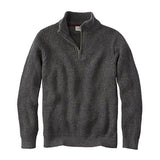 L.L. Bean Men's Organic Cotton Waffle 1/4 Zip Sweater