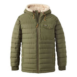 L.L. Bean Men's Mountain Classic Down Hooded Jacket, Sherpa Lined