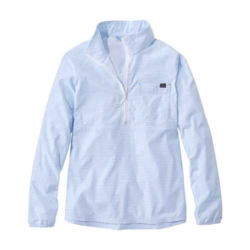 L.L. Bean Women's Everyday SunSmart Woven Shirt, Quarter-Zip Pullover Colorblock
