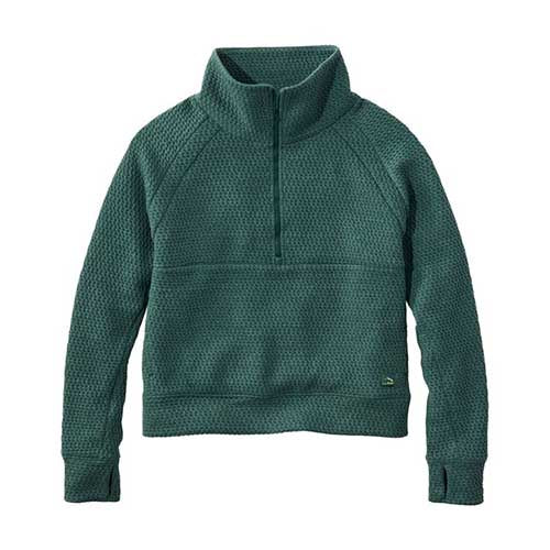 L.L. Bean Women's Ridgeknit Half-Zip Pullover, Oversized