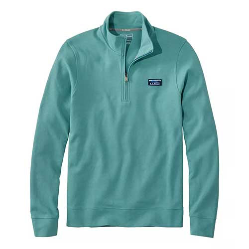 L.L. Bean Men's Comfort Stretch Performance Pique Quarter-Zip Pullover