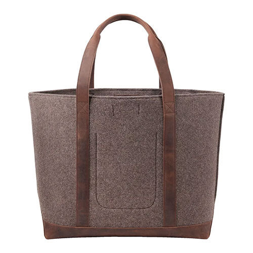 L.L. Bean Leather-Trim Wool Tote
