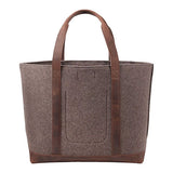 L.L. Bean Leather-Trim Wool Tote