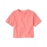 L.L. Bean Women's Sunwashed Tee, Short-Sleeve Cropped Boxy Crewneck