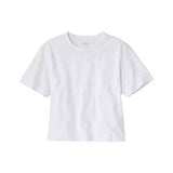 L.L. Bean Women's Sunwashed Tee, Short-Sleeve Cropped Boxy Crewneck
