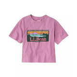 L.L. Bean Women's Sunwashed Tee, Short-Sleeve Cropped Boxy Crewneck Logo