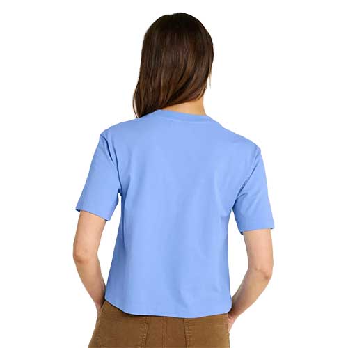L.L. Bean Women's Sunwashed Tee, Short-Sleeve Cropped Boxy Crewneck Logo
