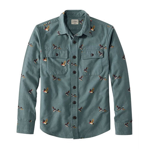 L.L. Bean Men's 1933 Chamois Cloth Shirt, Slim Fit, Print