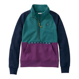 L.L. Bean Women's Mountain Classic Sweatshirt, Half-Zip Colorblock