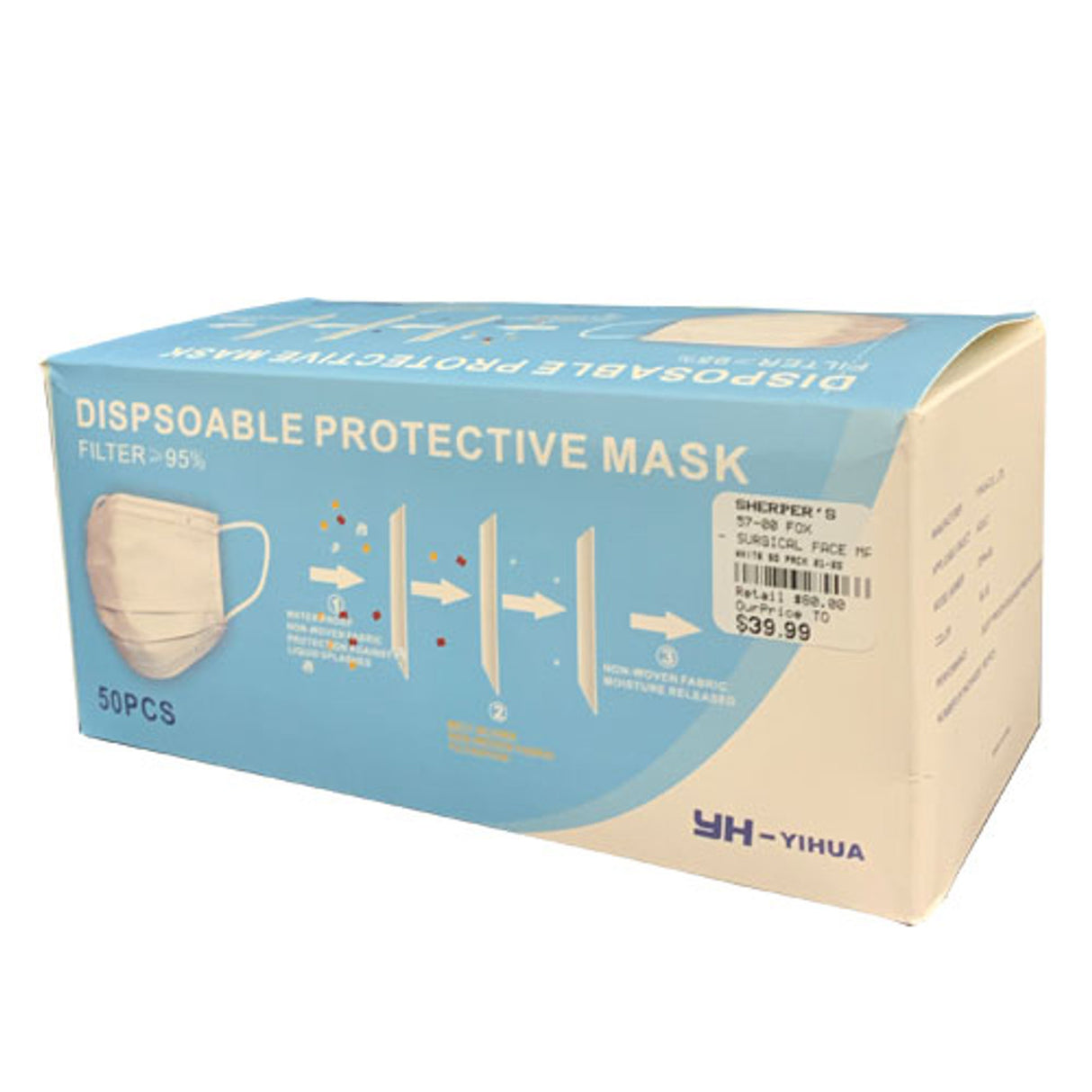 Fox Outdoor Protective Mask 50-pack