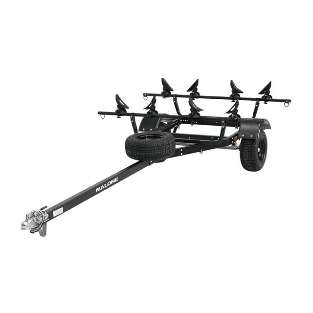 Malone MicroSport Off-Road 2 Kayak Trailer Package with 2 Sets of SaddleUp Pro & Spare Tire