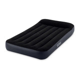 Intex 10-inch Twin Dura-Beam Pillow Rest Classic Airbed with QuickFill Plus Internal Pump