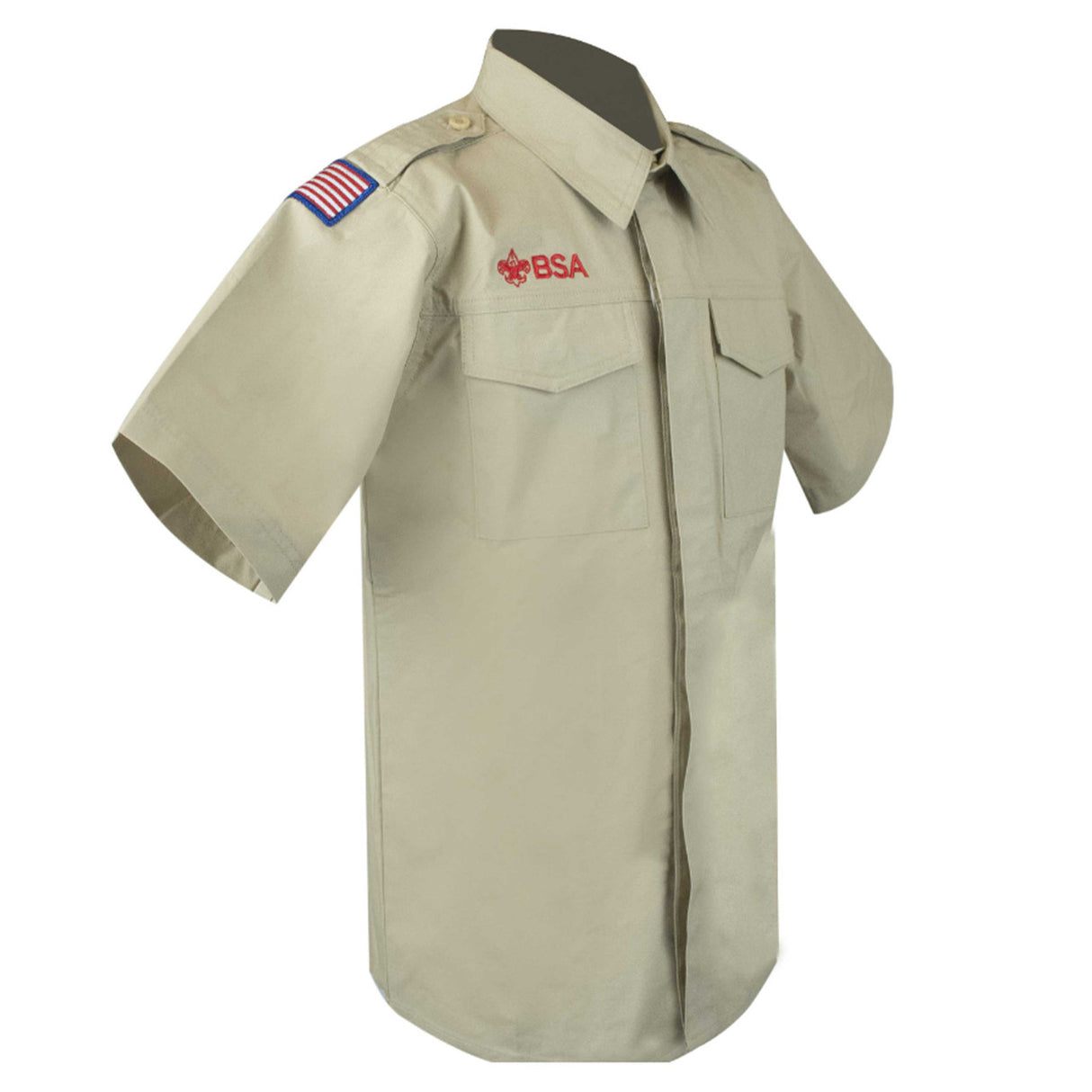 Men's Scouts BSA Uniform Short Sleeve Shirt, Khaki