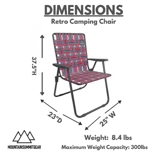 Mountain Summit Gear Retro Webbed Camping Chair