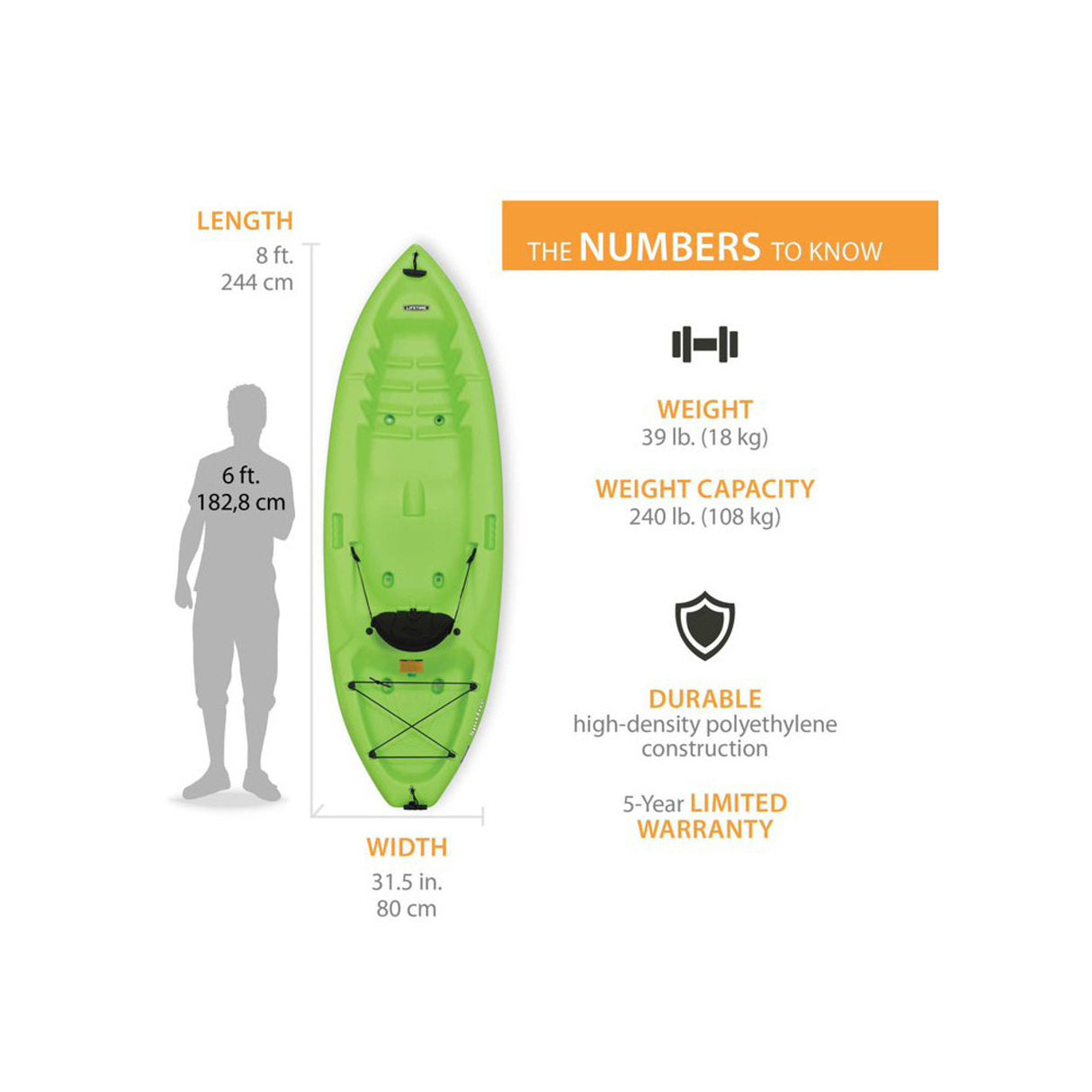 Lifetime Spitfire 8' Kayak