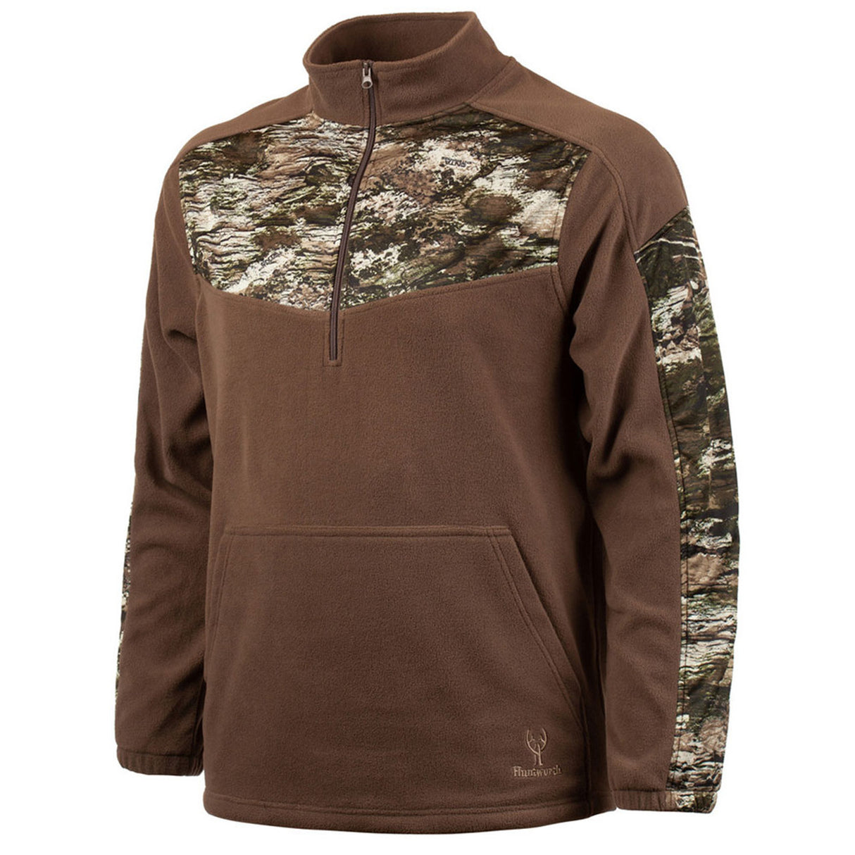 Huntworth Men's Anti-Pill Fleece Lifestyle Camo 1/4 Zip