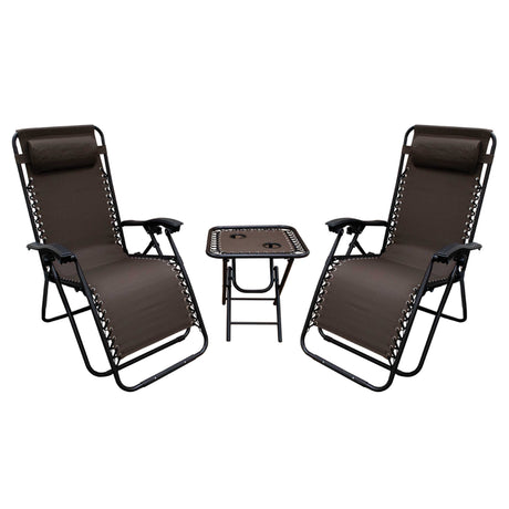 World Famous Sports 2 Zero Gravity Chairs & Table Package