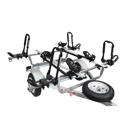 Malone MicroSport 2 Kayak, 2 Bike Trailer Package with Spare Tire