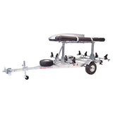 Malone MegaSport LowBed 2 Kayak Trailer Package with 2nd Tier, Spare Tire, SaddleUp Pros, Cargo Box, & Rod Tubes