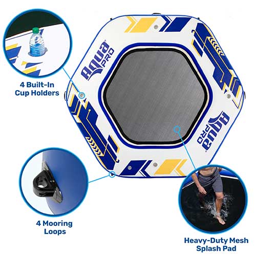 Aqua Pro 10-Foot Hexagonal Floating Island