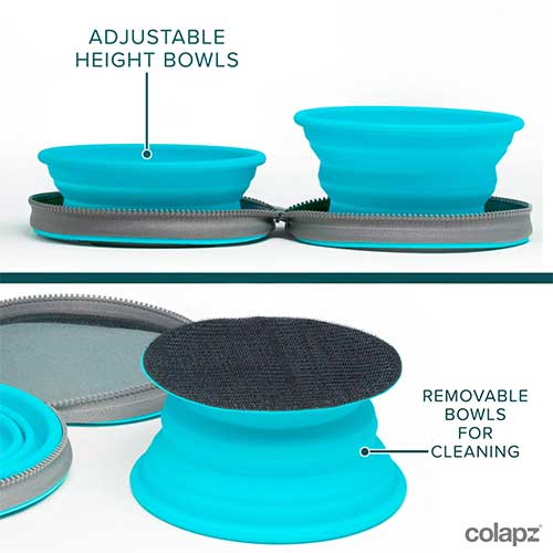 Colapz Collapsible Twin Dog Bowls