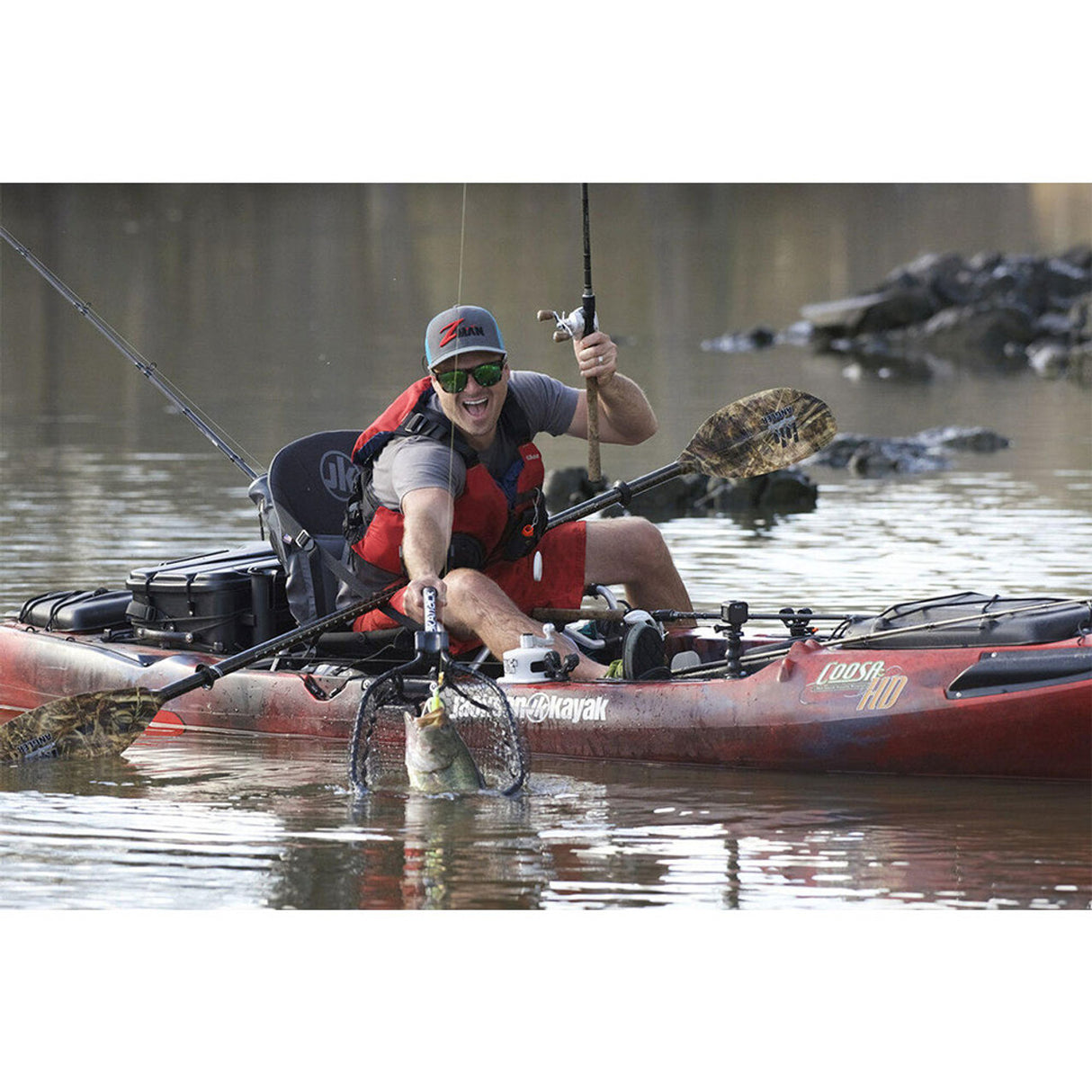 YakAttack Leverage Landing Net 12' x 20' Hoop with Foam Extension