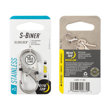 Nite Ize S-Biner Locking Dual Carabiner Stainless Steel Single Size-2