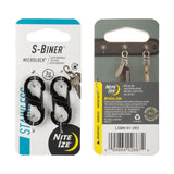 Nite Ize S-Biner Locking Dual Carabiner Steel 2-Pack Size Micro