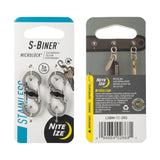 Nite Ize S-Biner Locking Dual Carabiner Steel 2-Pack Size Micro