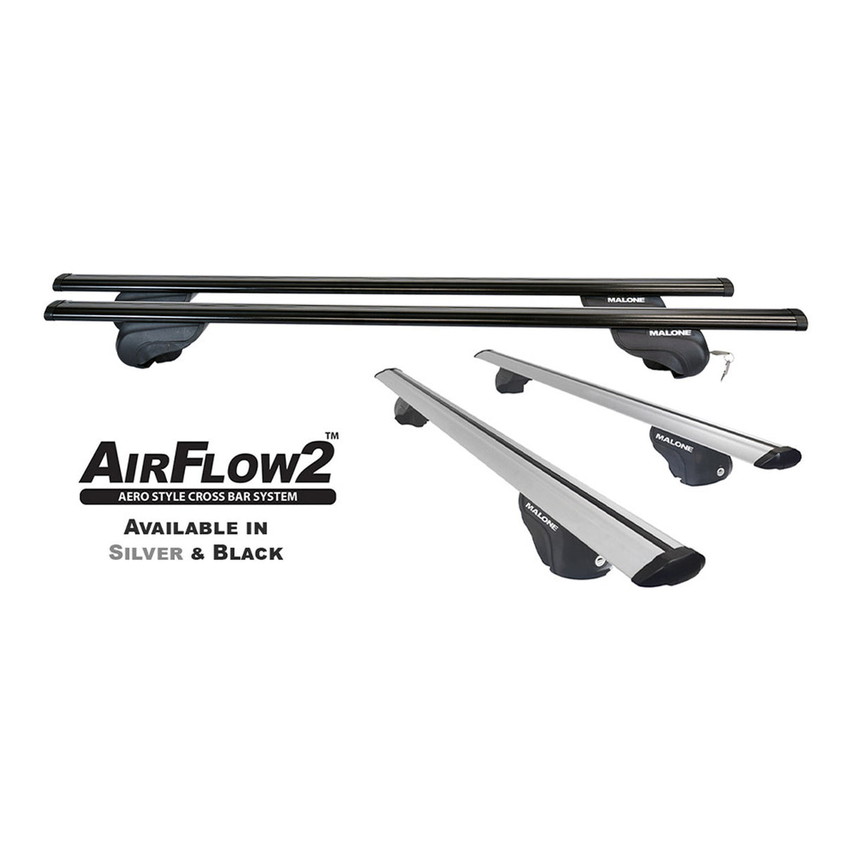 Malone AirFlow2 Alum Aero Universal Cross Rail System