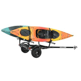 Malone MicroSport Off-Road 2 Kayak Trailer Package with 2 Sets J-Racks, Spare Tire