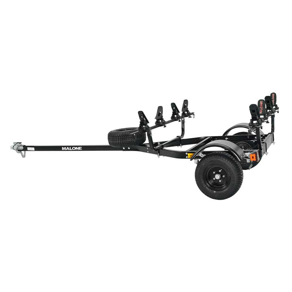 Malone MicroSport Off-Road 2 Kayak Trailer Package with 2 Sets of SaddleUp Pro & Spare Tire