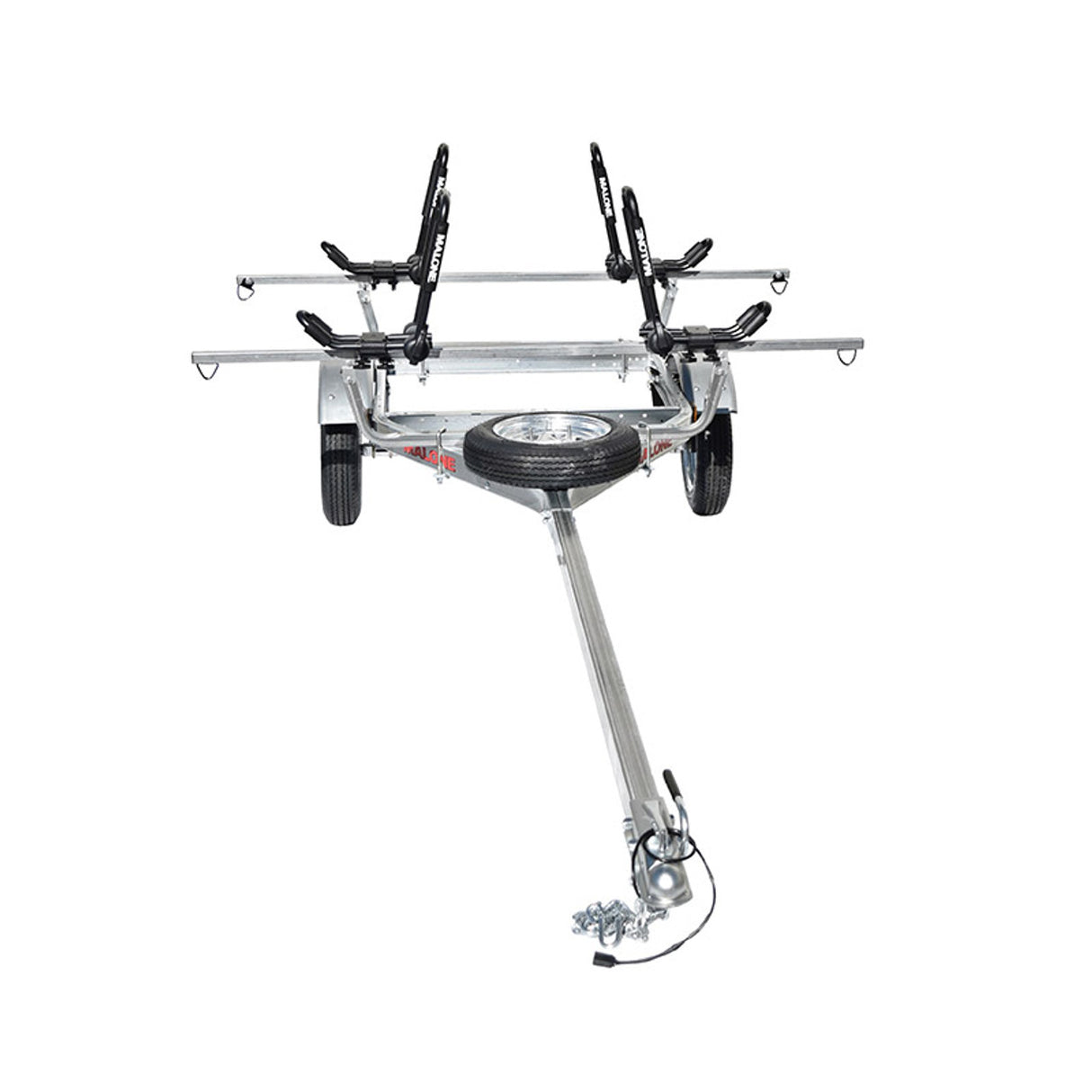 Malone MicroSport 2 Kayak Trailer Package with 2 Sets J-Racks & Spare Tire