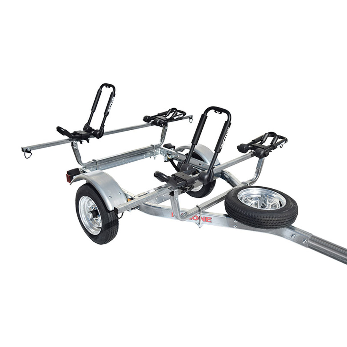Malone MicroSport 2 Kayak Trailer Package with 2 Sets J-Racks & Spare Tire