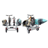 Malone MicroSport 2 Kayak, 2 Bike Trailer Package with Spare Tire