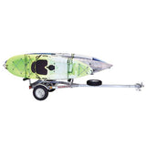 Malone MicroSport 4 Kayak Trailer Package with 2 Sets Stackers, 4 Sets Rack Pads, Spare Tire