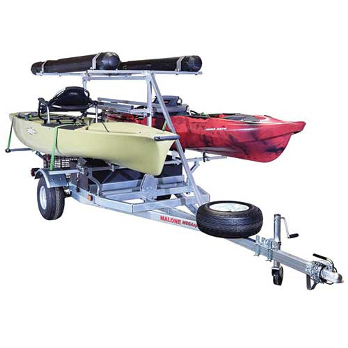 Malone MegaSport 2 Kayak Trailer Ultimate Angler Package with Bunks