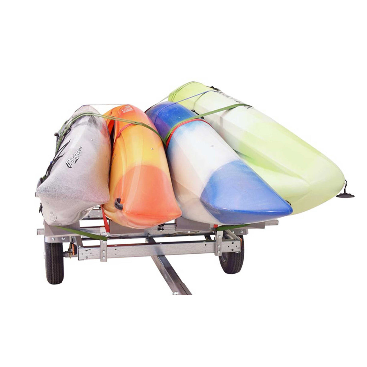 Malone EcoLight 4 Kayak Trailer Package with 1 Stacker & 4 Sets of Foam Blocks