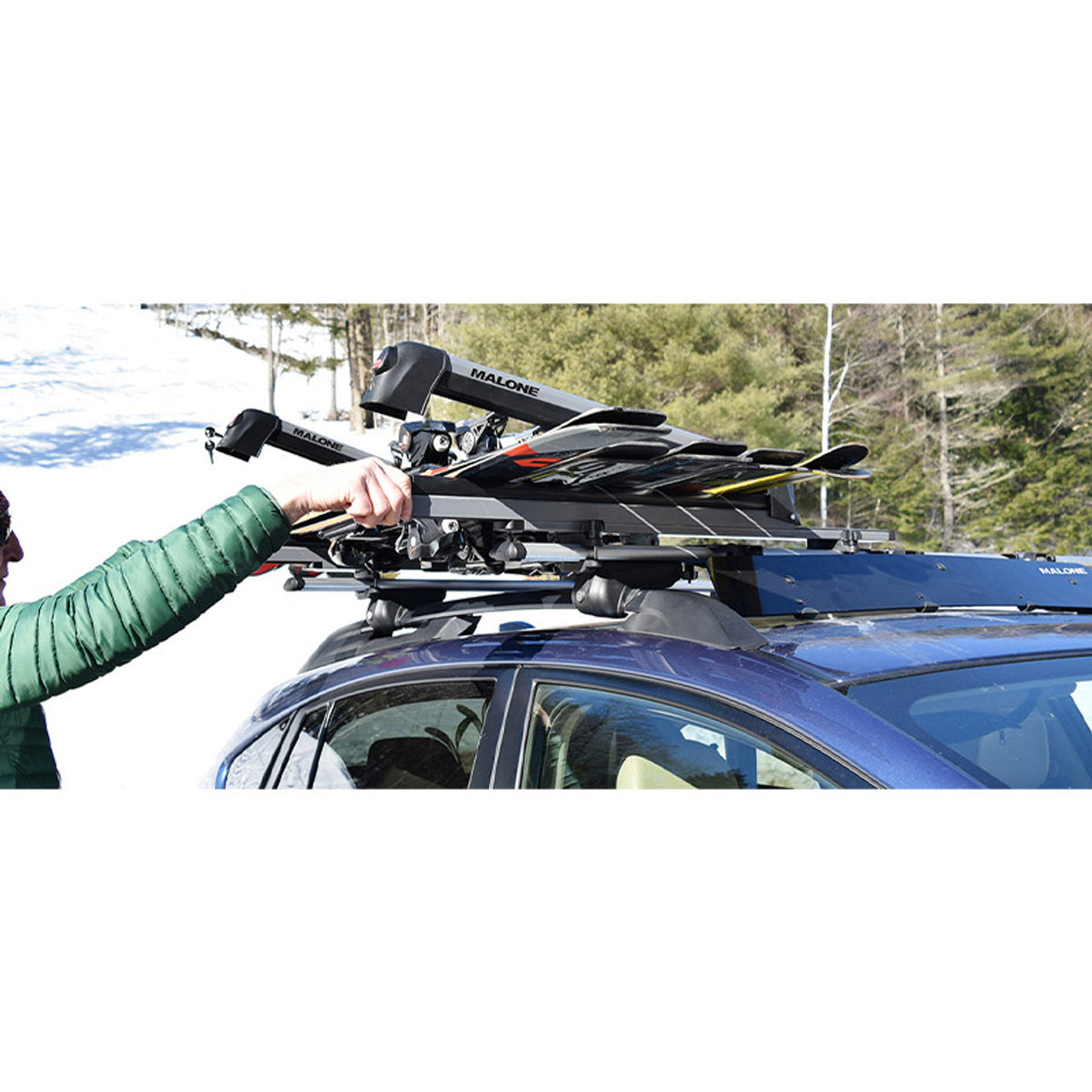 Malone Side Load Rack Malone Auto Racks SlopeSide Sliding Ski Carrier | Sherper's