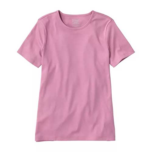 LL Bean Pima Crewneck SS W's Regular