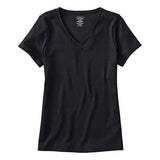 L.L. Bean Women's Pima Cotton Shaped V-Neck, Short Sleeve Tee