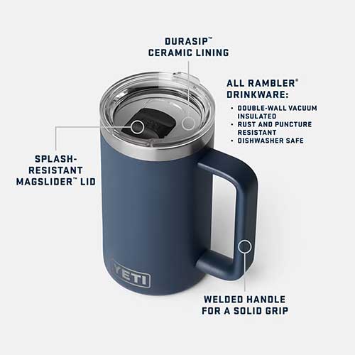 YETI Rambler 24 oz Mug Ceramic Lined 2.0