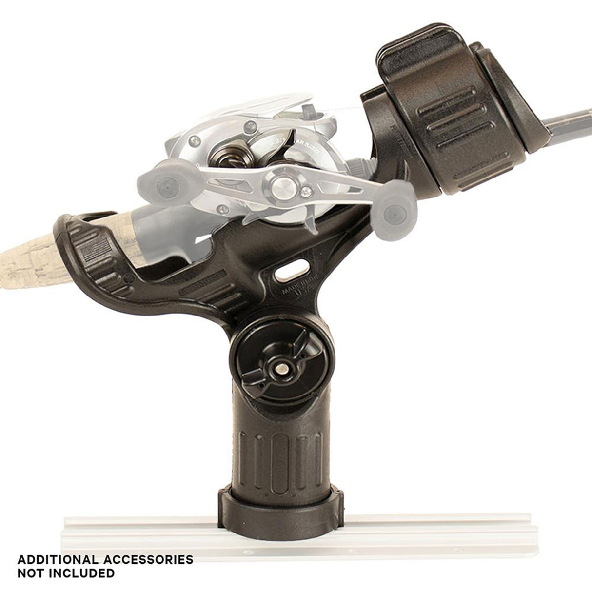 YakAttack Omega Rod Holder with Track Mounted LockNLoad Mounting System