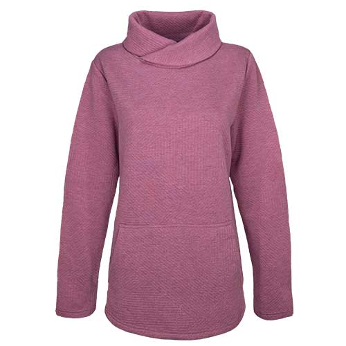 Stillwater Supply Women's Ruby Quilted Crossover Cowl Neck Pullover
