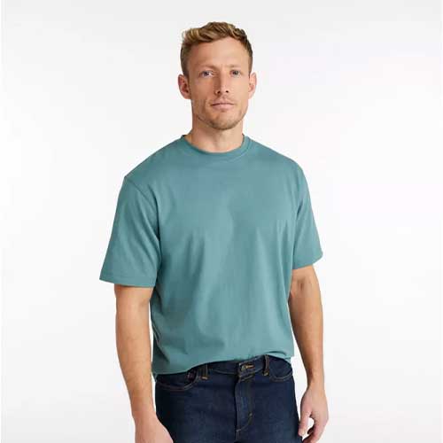 L.L. Bean Men's Carefree Unshrinkable Tee, Traditional Fit Short-Sleeve