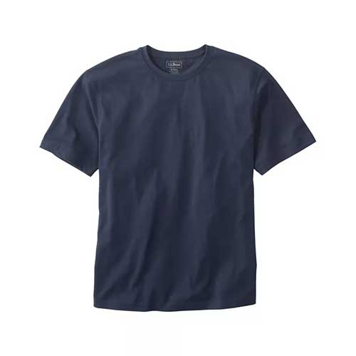 L.L. Bean Men's Carefree Unshrinkable Tee, Traditional Fit Short-Sleeve