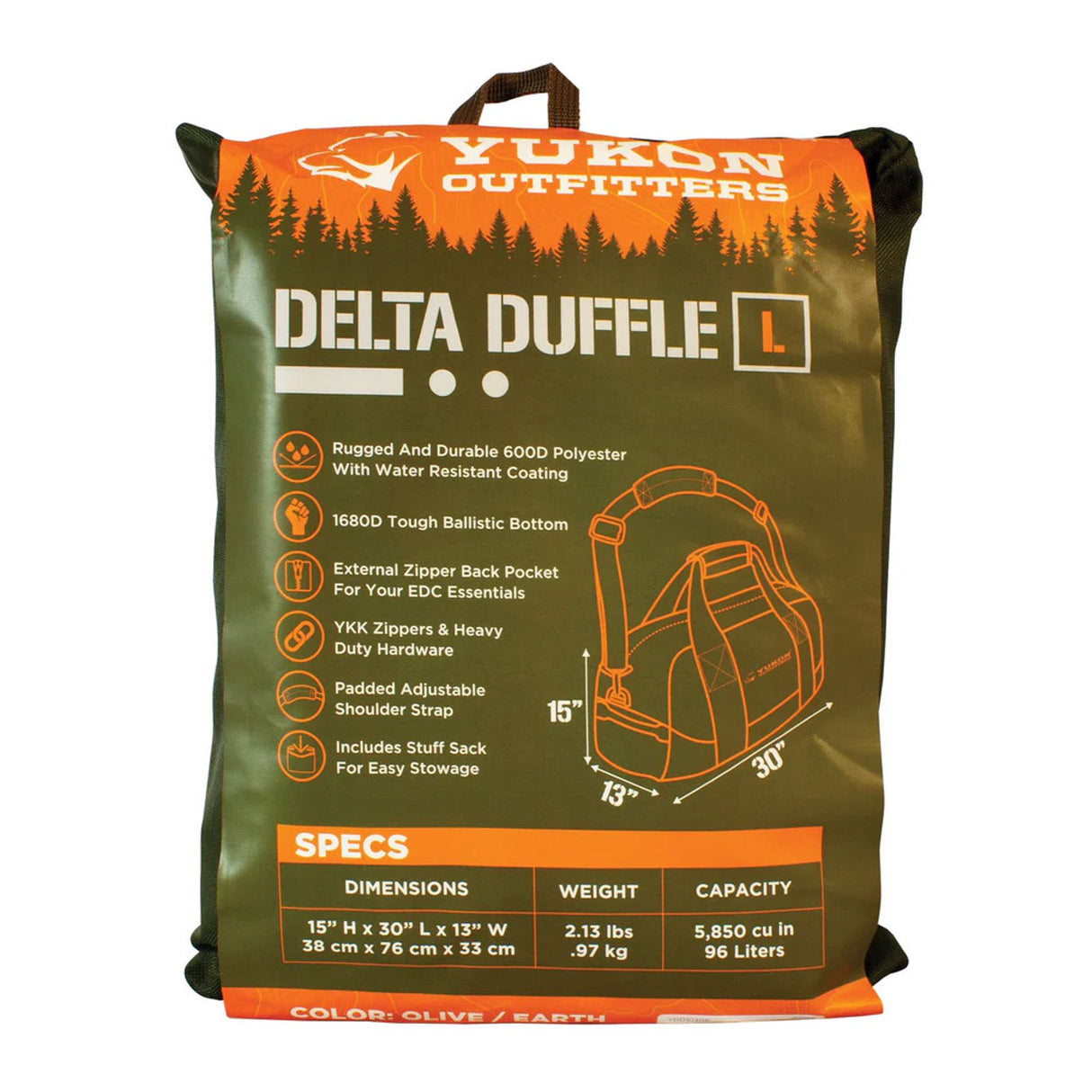 Yukon Outfitters Delta Duffle Pack - 96 Liter - Size Large